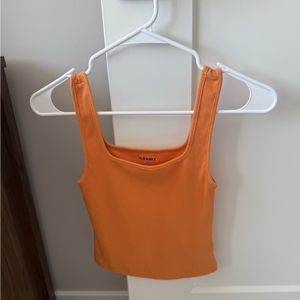 Old Navy Orange Sleeveless Crop Tank Top